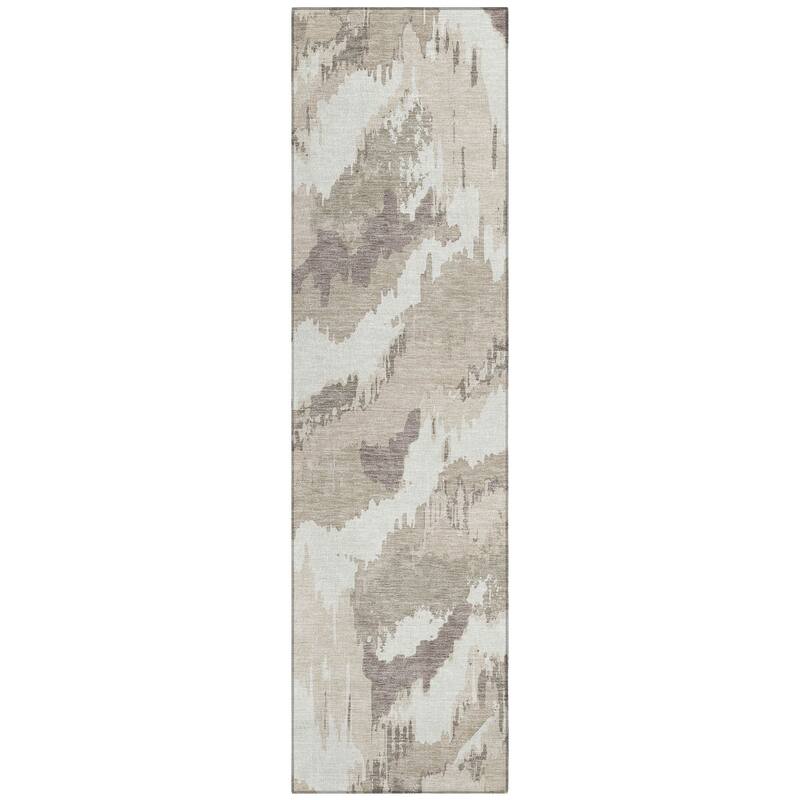 Machine Washable Indoor/ Outdoor Chantille Ombre Abstract Rug