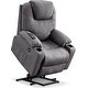 preview thumbnail 15 of 59, Mcombo Electric Power Lift Recliner Fabric Chair with Massage Heat