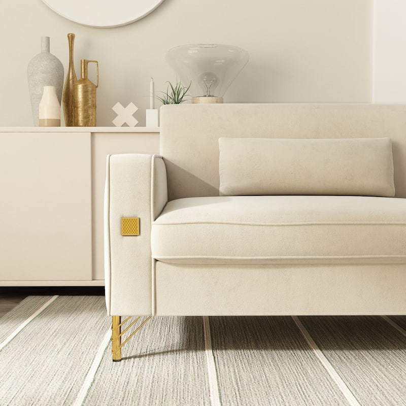 Velvet Loveseats, Comfortable Sofa for Living Room