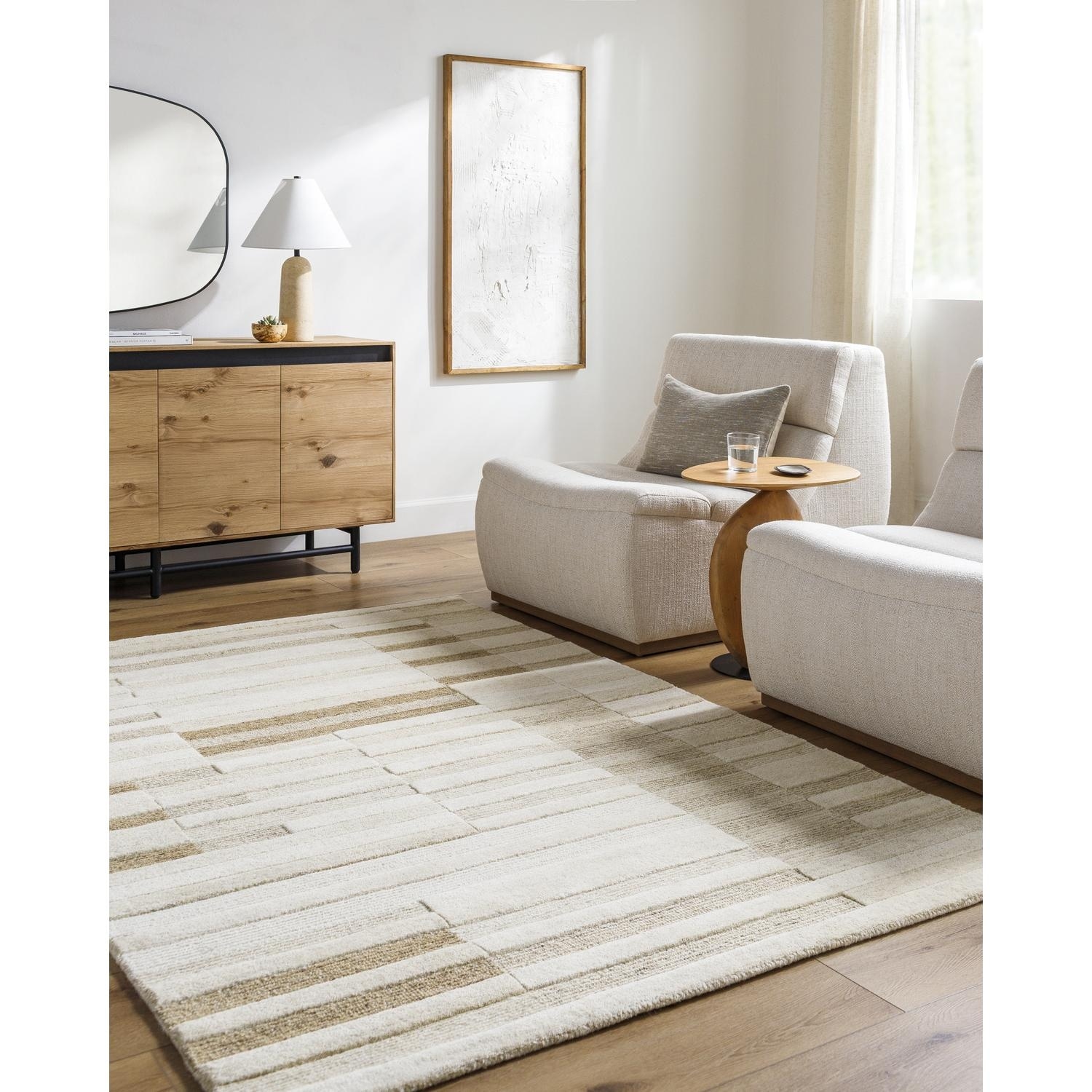 Livabliss Scandinavian Brook Stripe Area Rug.