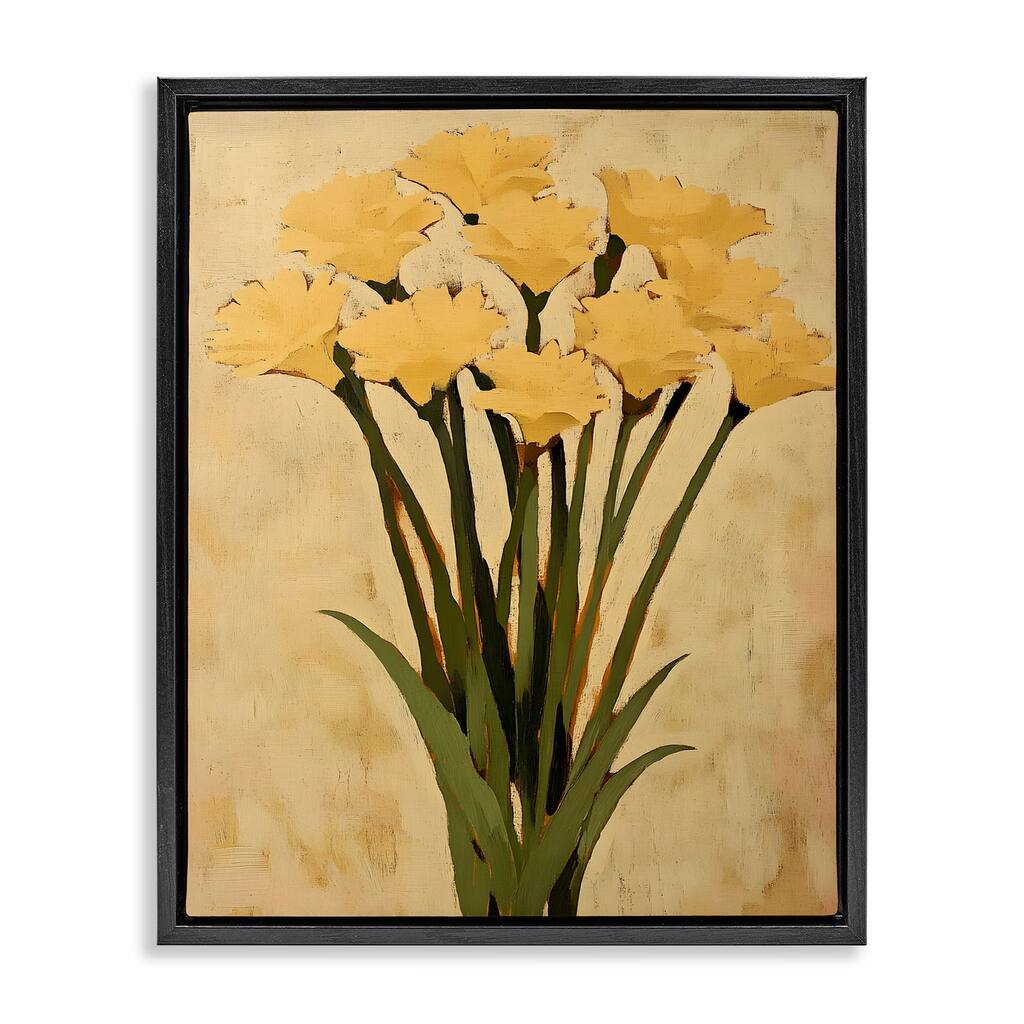 Stupell Hand Picked Daffodils Framed Floater Canvas Wall Art Design By Franklyn Gregory