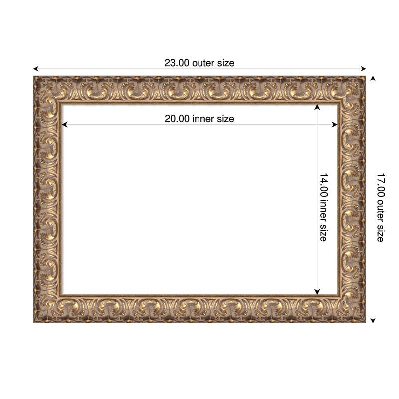 Amanti Art Florentine Gold Framed Dry Erase Magnetic Board - 23 x 17 in