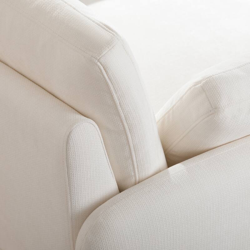 Roomfitters 50" Oversized Chenille Accent Chair, Wide Deep Seat Single Sofa, Modern Upholstered Lounge Chair with Pillows