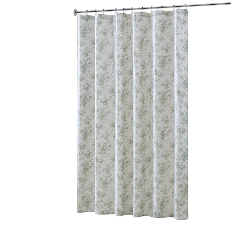 Laura Ashley Walled Garden Shower Curtain -- slub dobby 180gsm