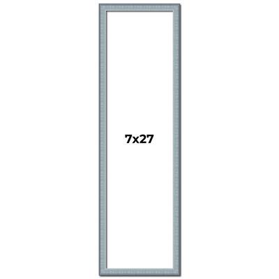 7x27 Frame Rustic Sky Blue Solid Wood Picture Frame | 0.75 Inch