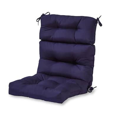 Solid Color 22x44-inch Outdoor High Back Chair Cushion (Cushion Only)