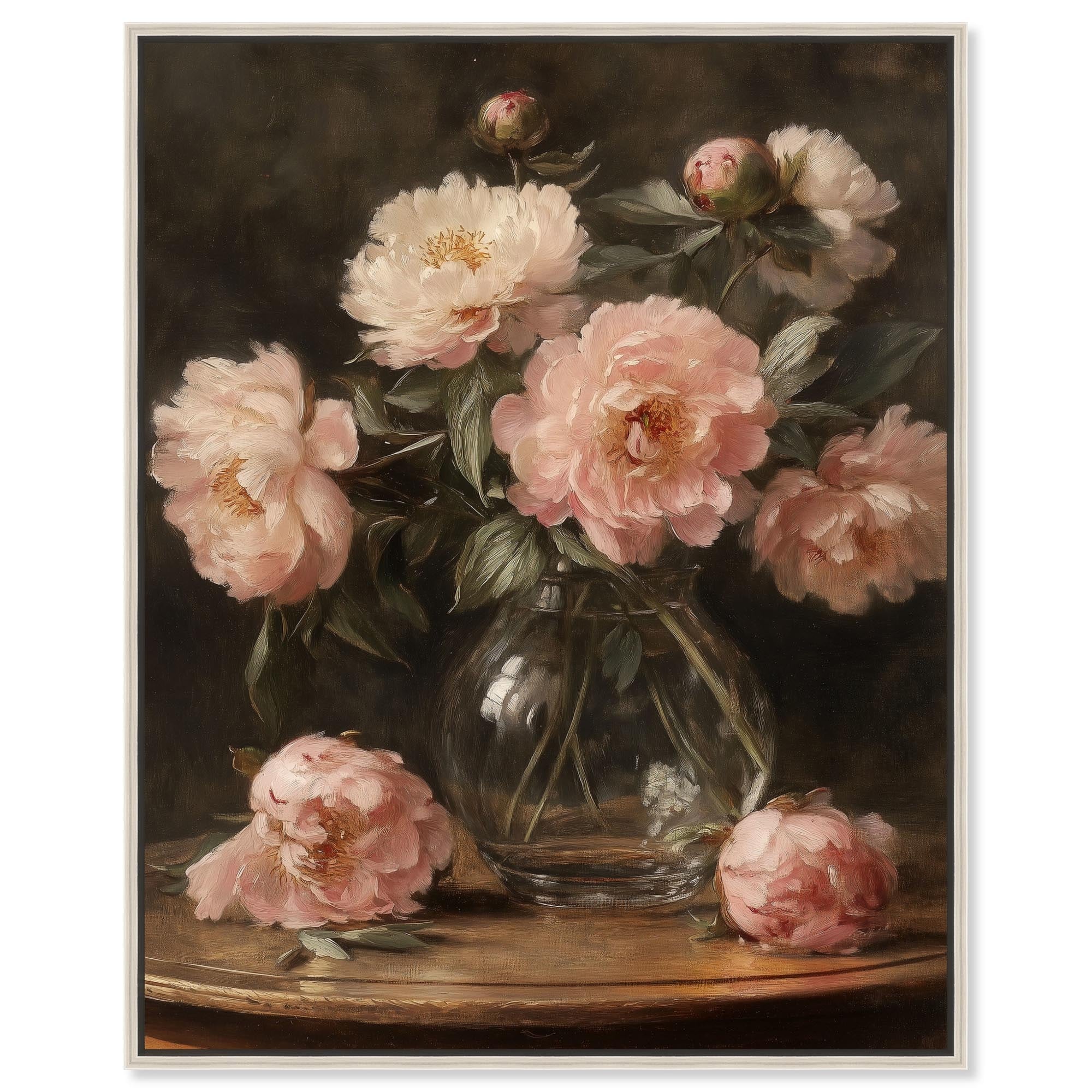 Vintage Velvet Vase Canvas by Art Remedy