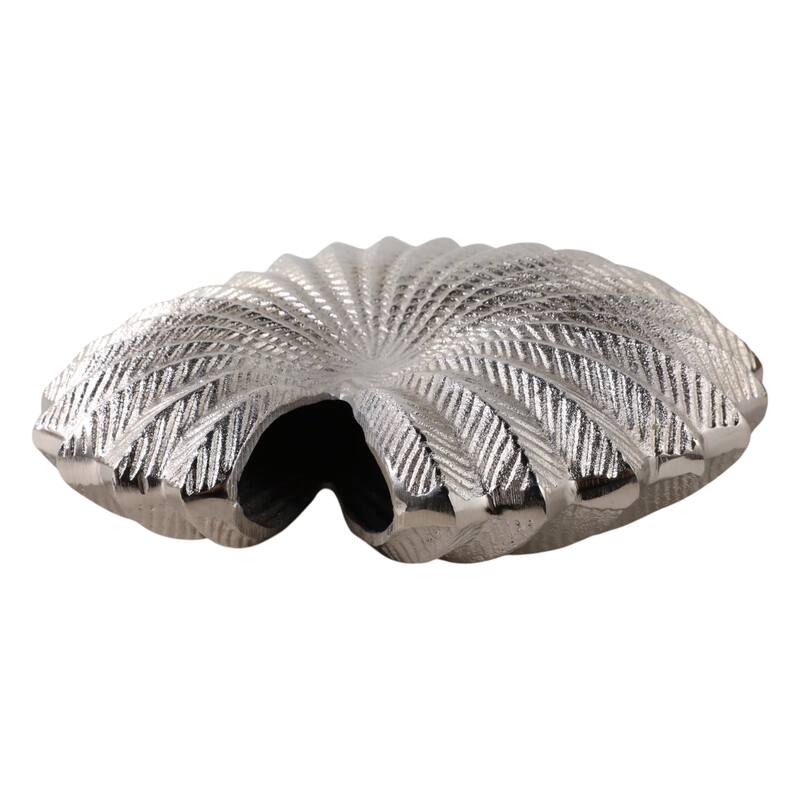 Aluminum Metal Vase Coastal Glam Decorative Accent - 13" Silver