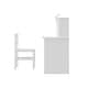 preview thumbnail 13 of 17, Solid Pine Wood Kids Study Desk with Storage Shelves & USB Clip Lamp, White Children Writing Desk for Bedroom or Playroom
