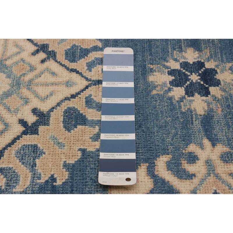 ECARPETGALLERY Hand-knotted Finest Ghazni Blue Wool Rug - 8'0 x 9'8