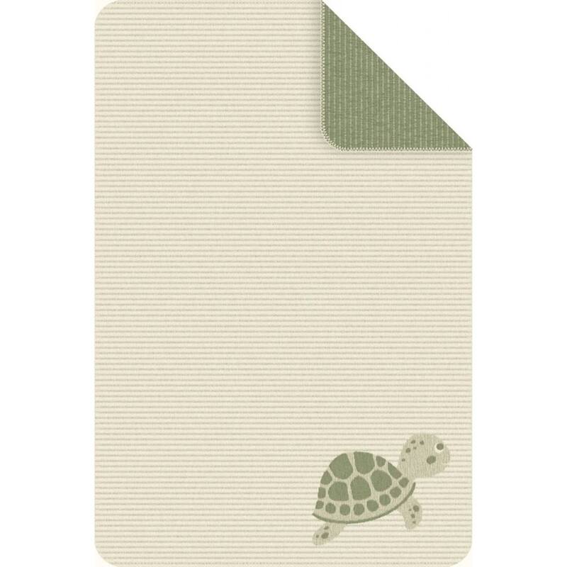 IBENA Baby & Kids Cotton Striped Design 'Squirtle the Turtle' Blanket