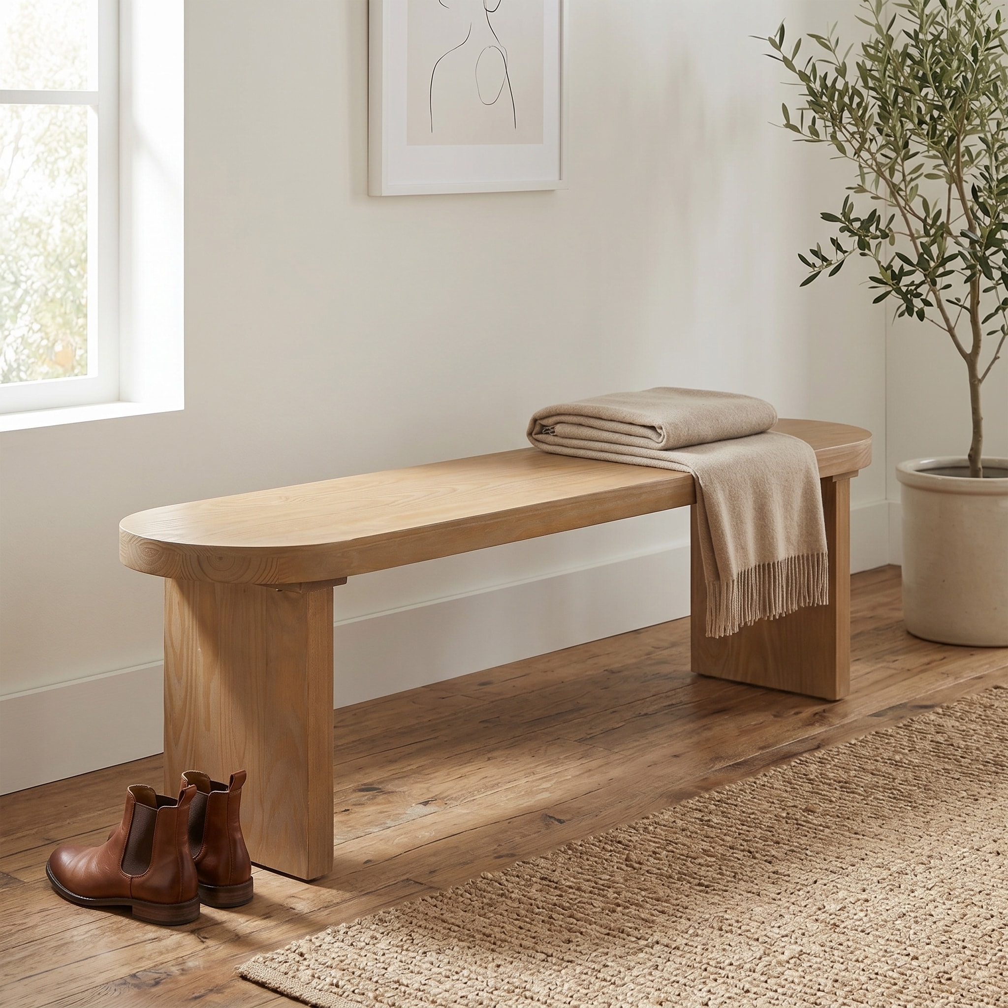 Farmhouse Indoor Kitchen Table Benches Dining Bench