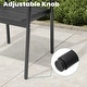 preview thumbnail 16 of 20, 11PC Outdoor Patio Aluminum X-Frame Dining Set Table with Stackable Chairs Umbrella Hole