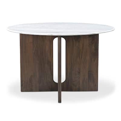 NADAAL STUDIOS Brelline, Round Dining Table With Cross Legs - 48"W x48"D x30"H