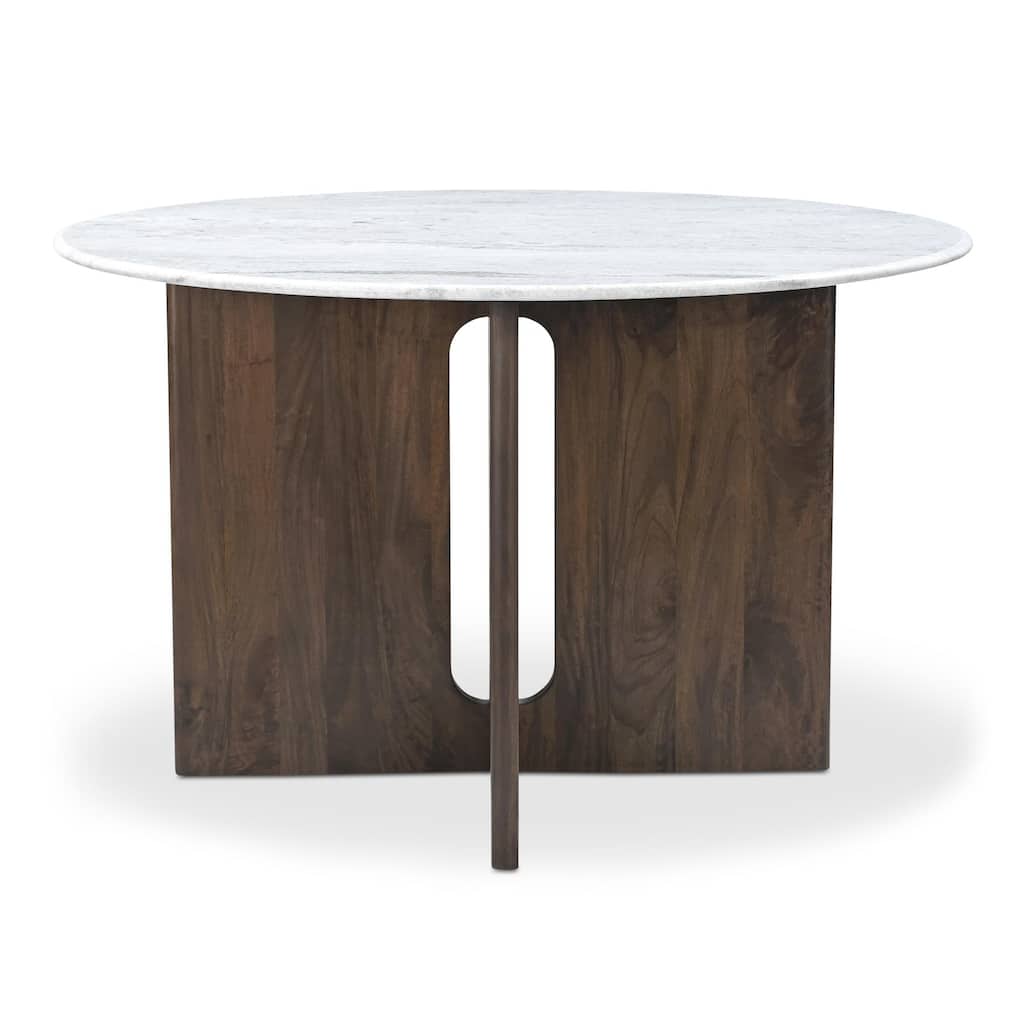 NADAAL STUDIOS Brelline, Round Dining Table With Cross Legs - 48"W x48"D x30"H