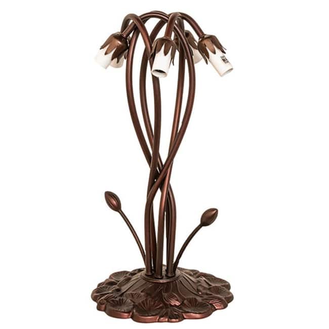 Meyda Tiffany 10201 Lily 16" Tall Lamp Base - Mahogany Bronze