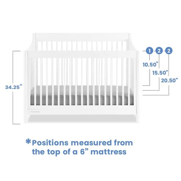 dimension image slide 0 of 4, Brooks 6-in-1 Convertible Crib - Greenguard Gold Certified