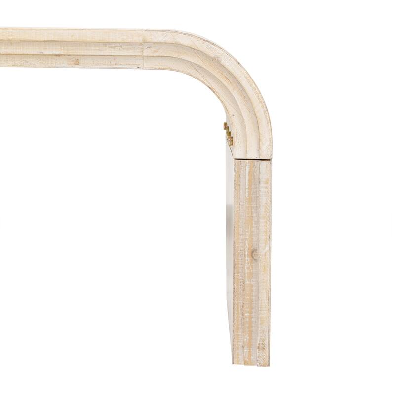 Minimalist Coffee Table with Curved Art Deco Design