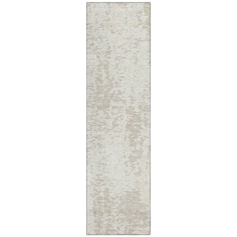 Machine Washable Indoor/ Outdoor Modern Abstract Chantille Rug