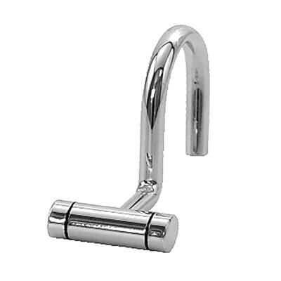 Metal Shower Hook with Roumd Tube and Metal Finish - Chrome