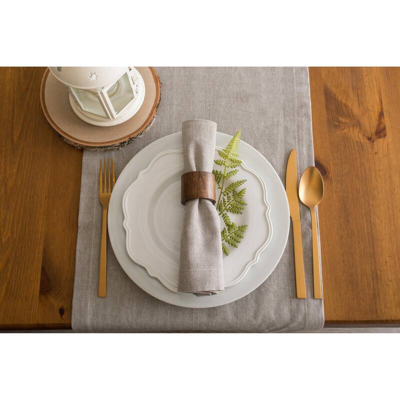 Design Imports Solid Chambray Table Runner (0.25 inches high x 14 inches wide x 72 inches deep)