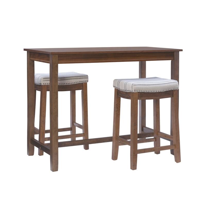 Bridgeport Wooden 3-Piece Counter Height Dining Set