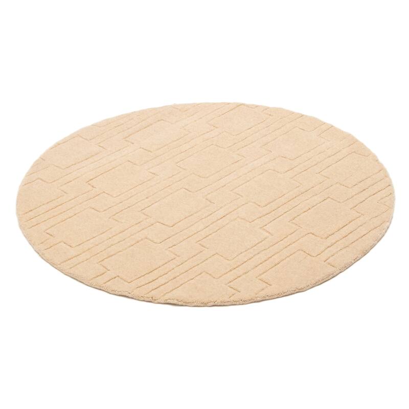 Kashkuli Gabbeh Beige Rug 4'0" x 4'0" - 4'0 x 4'0