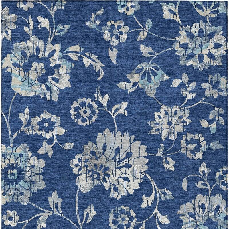 HomeRoots Floral Transitional Rectangle Outdoor Rug