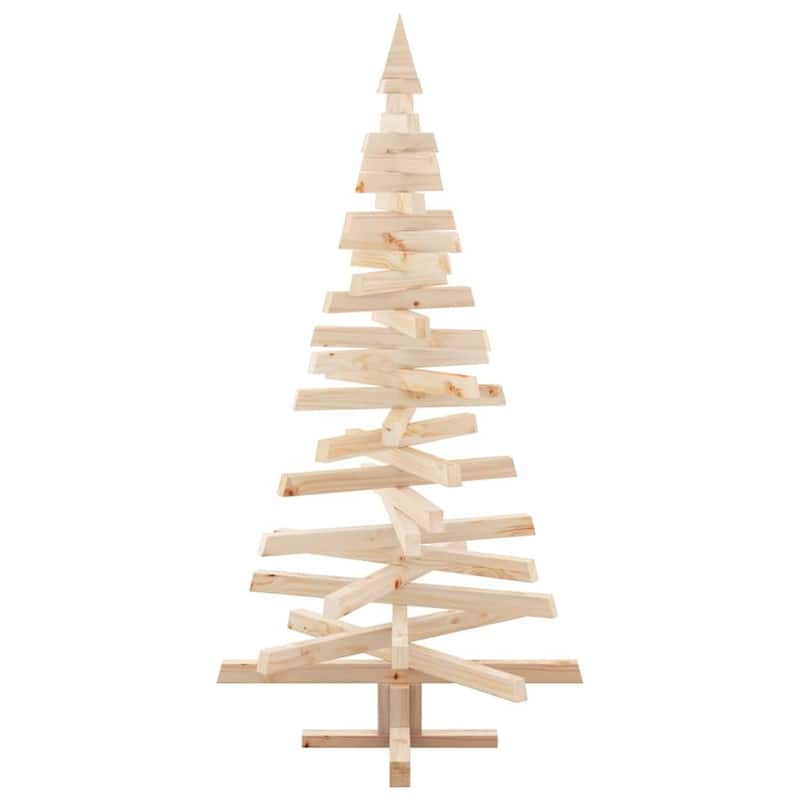 vidaXL Christmas Trees with Stand Natural/Brown Solid pine wood