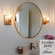 preview thumbnail 11 of 9, Hunter Rossmoor Luxe Gold 1-Light Wall Sconce Light Fixture Clear Glass - Bathroom Bedroom Hallway Office - Modern Designer