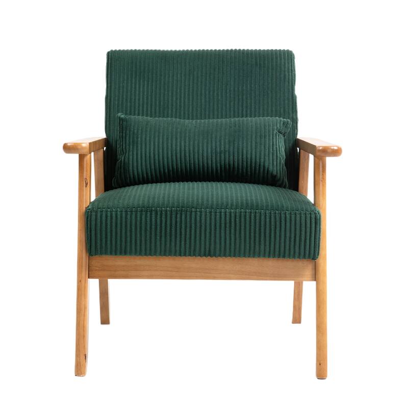 Velvet fabric armchair Solid wood frame leisure chair for the living room bedroom a set of two
