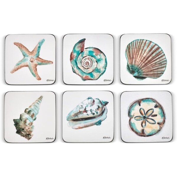 Coastal Shore Coasters Set of 6 - Bed Bath & Beyond - 41448314