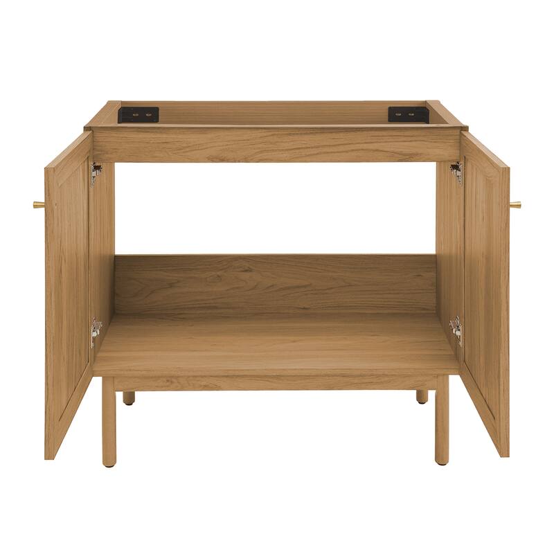 Swiss Madison Chaux 36" Freestanding Bathroom Vanity Cabinet without Top in Golden Oak