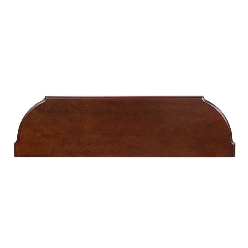 43"Retro Curved Wood Console Table with 3 Drawers and Storage Shelf