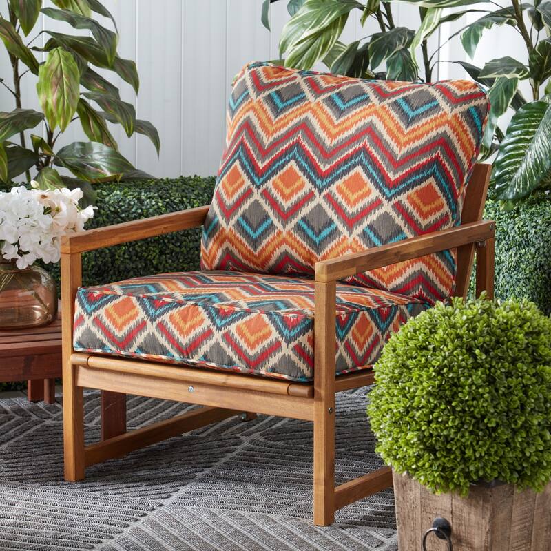 Outdoor 2-Piece Reversible Deep Seat Cushion Set (Cushions Only)