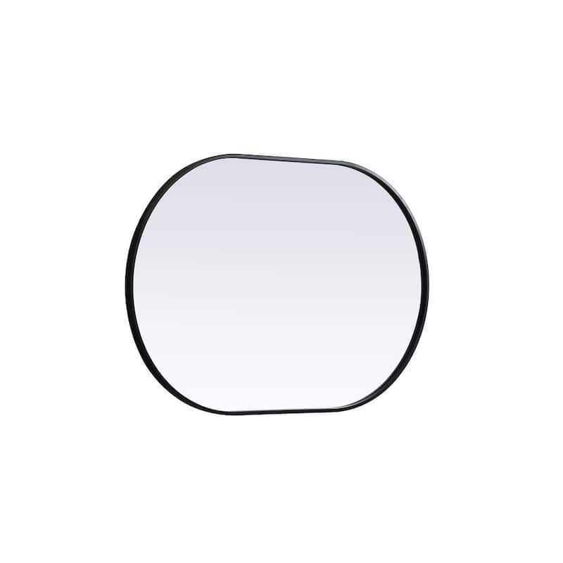 Indigo Home Metal Frame Oval Mirror 27x40 Inch