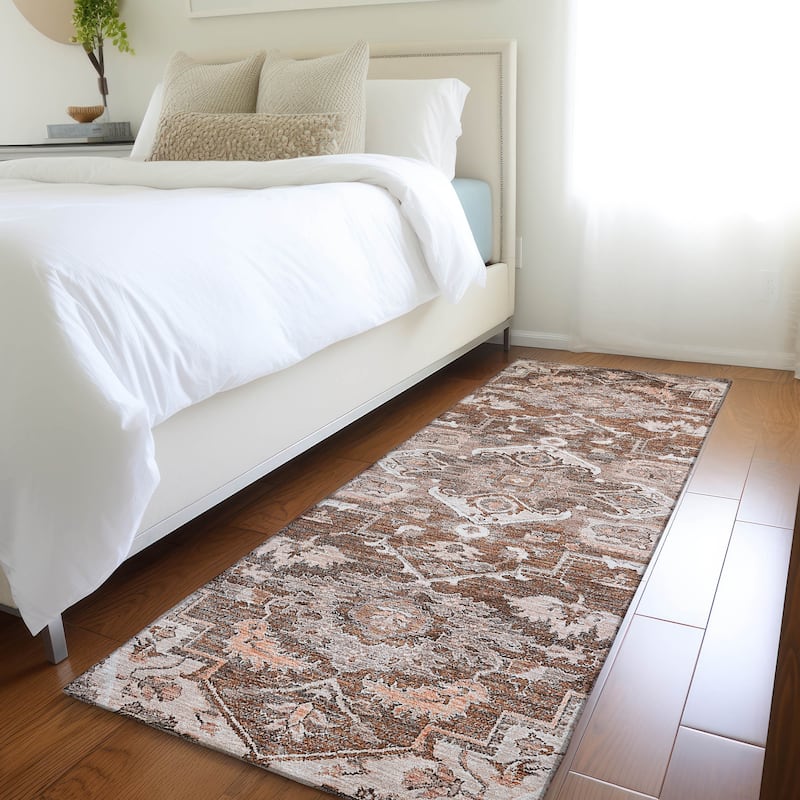 Machine Washable Indoor/ Outdoor Chantille Traditional Boho Rug