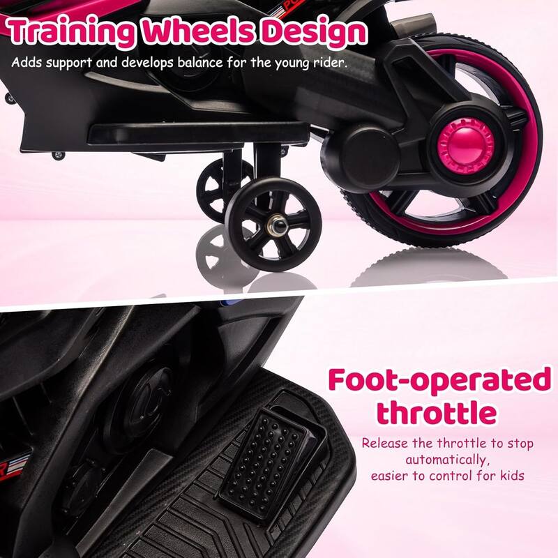 Kids 6V Ride On Motorcycle, Ride On Toys for Kids Best Gift