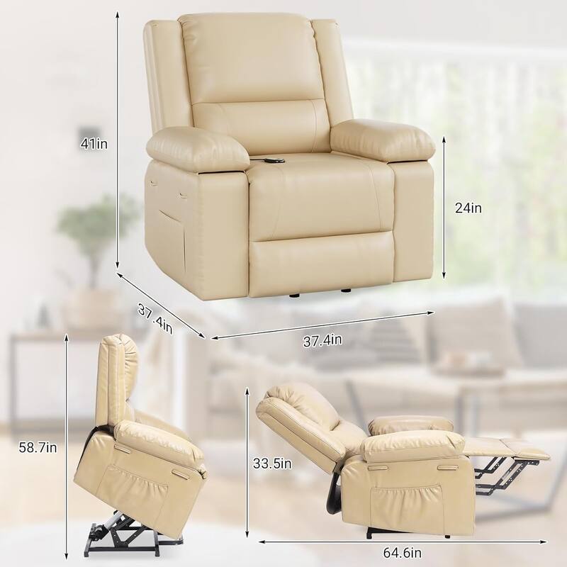Power Lift Recliner, with Massage & Heat