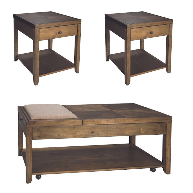 Mitchell Nutmeg 3 Piece Set (1-Cocktail 2-End Tables)