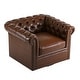 preview thumbnail 5 of 22, Christopher Knight Home - Chesterfield Swivel Club Chair with Deep Button Tufting and 360-Degree Rotation