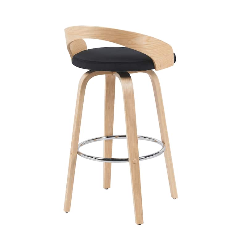 Carson Carrington Solavagen Mid-Century Modern Swivel Counter or Bar Stool