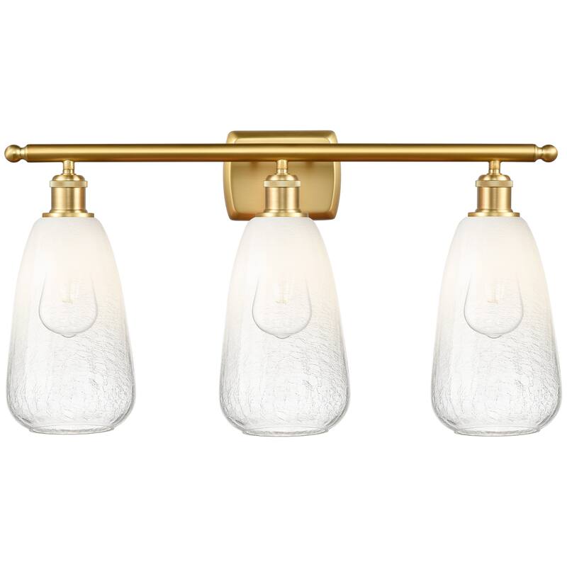 Innovations Lighting Endless Possibilities Ballston - Brookhaven Almond - 3 Light 26" Bath Vanity Light - Satin Gold/Opal