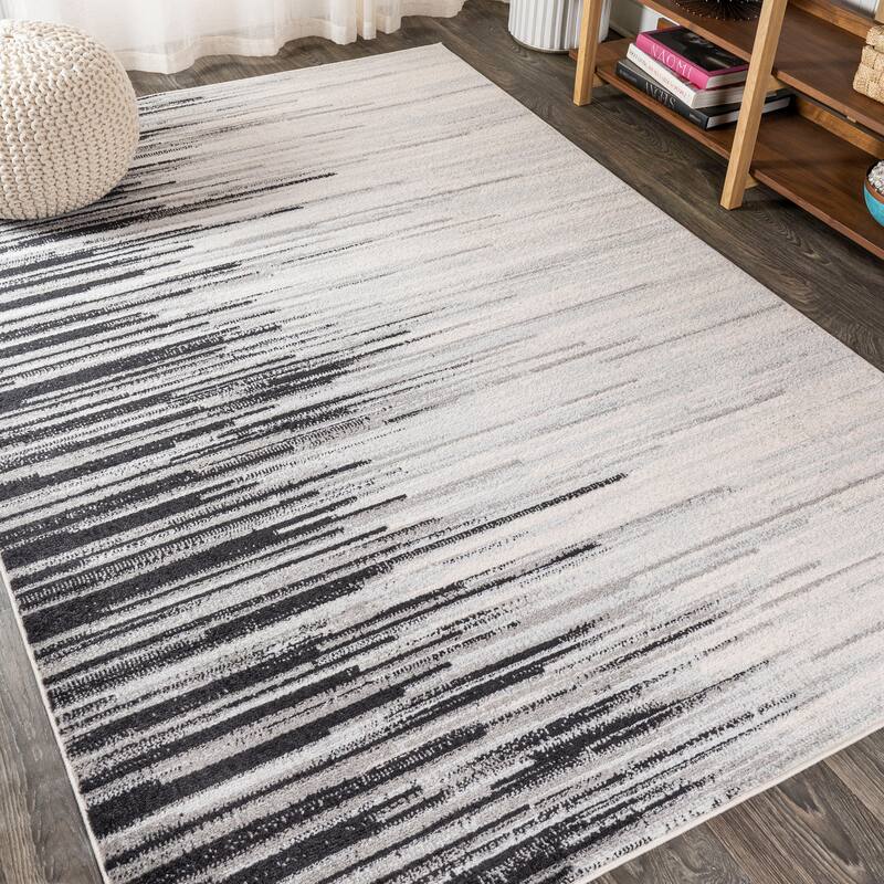 JONATHAN Y Shore Modern Half-Stripe Area Rug