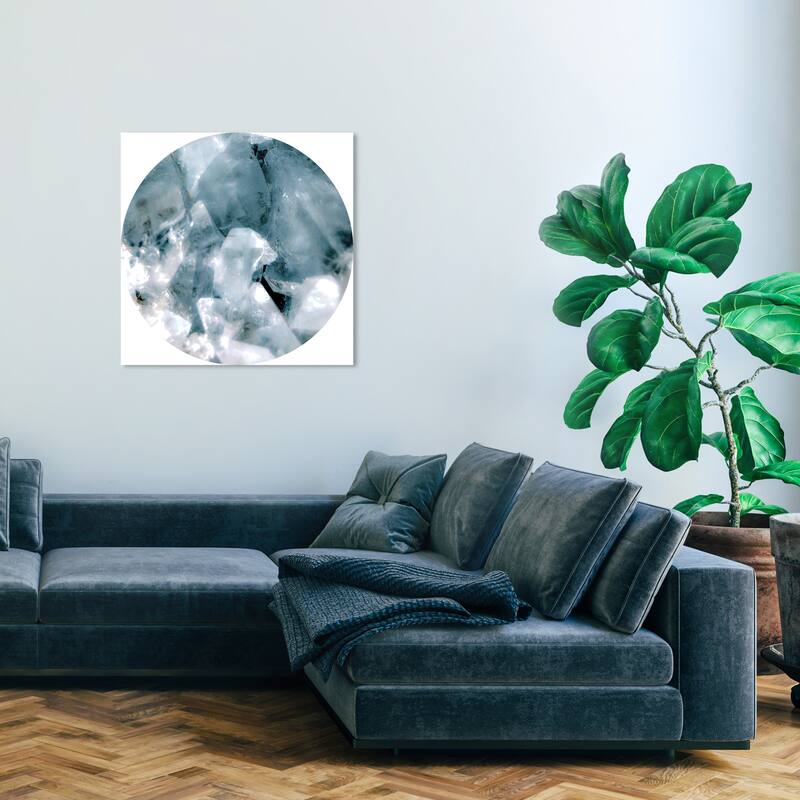 Wynwood Studio Prints Abstract Celestite Cluster Blue and Transitional Wall Art Canvas Print - 30 x 30