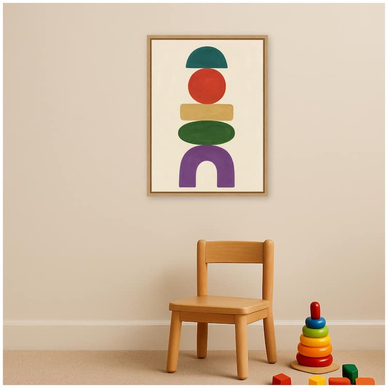 Kate and Laurel Toys by Laura Moss Framed Canvas Wall Art Print