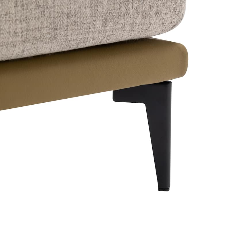 Modern Two-tone Barrel Fabric Chair for Living Room