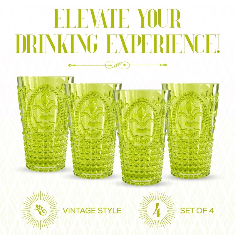 Elle Decor Set of 4 Acrylic Water Tumblers