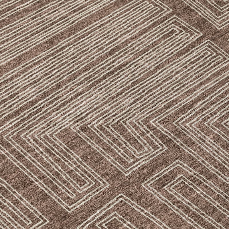 Machine Washable Indoor/ Outdoor Contemporary Stack Chantille Rug