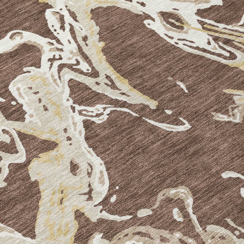 HomeRoots Abstract Transitional Rectangle Outdoor Rug